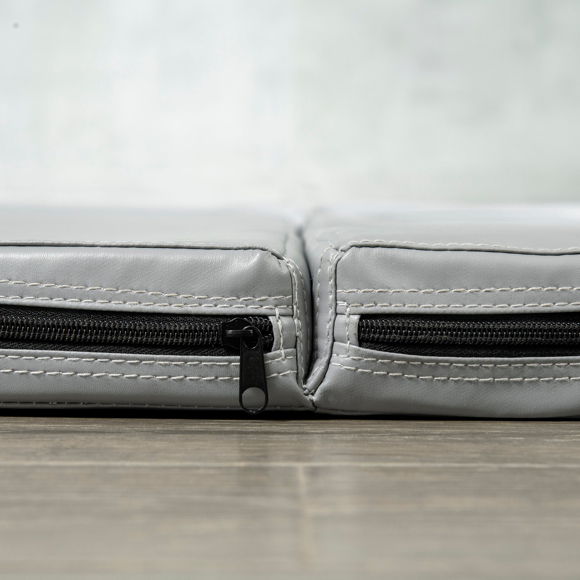 Soozier Pole Dance Mat, 2"T X 5'W Folding Pole Dance Mat For Home, Lightweight And Foldable, Grey Light Grey Pvc