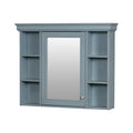 35'' x 28'' Blue Wall Mounted Bathroom Storage Cabinet blue-5+-adjustable shelves-bathroom-wall