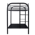 Twin Over Twin Bunk Bed With Ladders Twin Black Steel