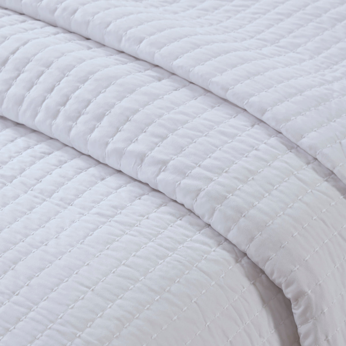 3 Piece Quilt Set White Full Queen Full White Cotton
