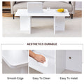 A Modern And Practical White Coffee Table. The Coffee Table Is Made Of Medium Density Fiberboard Material, Suitable For Living Room, Bedroom, And Study. Ct 2O White Mdf