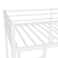 Metal Twin Over Twin Bunk Bed Heavy Duty Sturdy Metal Noise Reduced Safety Guardrail No Box Spring Needed,White Twin White Metal Metal