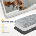 Pawhut Whelping Box For Dogs, Dog Whelping Box With Waterproof Pee Pad & Adjustable Door For Small, Medium & Large Breed Dogs, 65