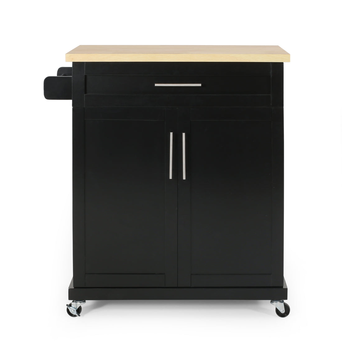 Kitchen Cart Black Wood