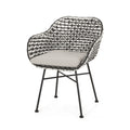 Herbert Chair Black Pe Rattan Iron Waterproof Fabric