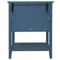 2 Drawer Side Table,American Style, End Table,Suitable For Bedroom, Living Room, Study Blue Mdf