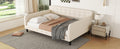 Full Size Upholstered Tufted Daybed With 4 Support Legs, Beige Box Spring Not Required Full Beige Wood Bedroom Daybeds Linen Upholstered