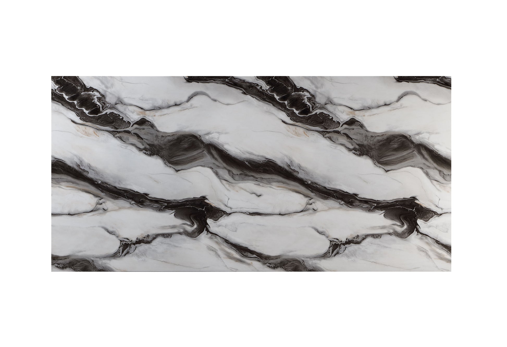 Stacey Zebra White Black Dining Table Multicolor Seats 6 Dining Room Modern Rubberwood Rectangular Wood Rubber Wood Pedestal