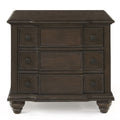 Weathered Oak 3 Drawer Nightstand Oak 3 Drawers Bedroom Rectangle Acacia Oak Wood