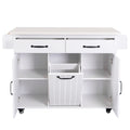 K&K Kitchen Island With Trash Can Storage Cabinet