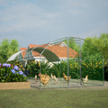 Large Chicken Coop Metal Chicken Run With Waterproof And Anti Uv Cover, Dome Shaped Walk In Fence Cage Hen House For Outdoor And Yard Farm Use, 1