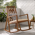 Nuna Rocking Chair With Cushion 5Cm Teak Acacia Wood