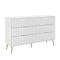 White Modern 6 Drawer For Living Room For Hallway Wide Chest Of Drawers For Living Room White American Design,American Traditional,Antique,Casual,Modern Mdf