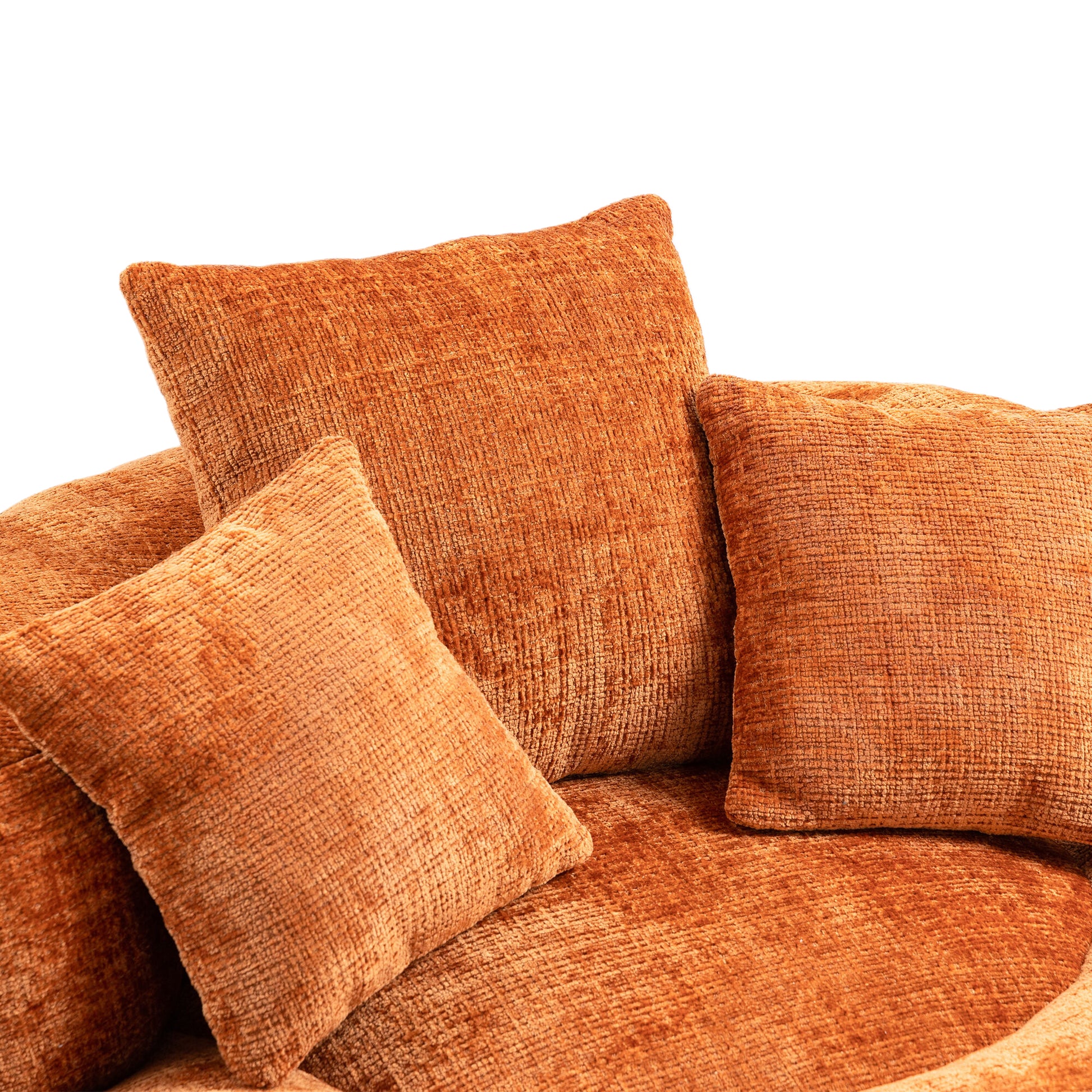 Coolmore Lazy Sofa Durable Comfort Lounger High Back Bean Bag Chair Couch With Three Pillows For Adults And Kids, Indoor & Outdoor, Single Gaming Sofa Chair For Bedroom,Office Orange Chenille Orange Foam Chenille 1 Seat