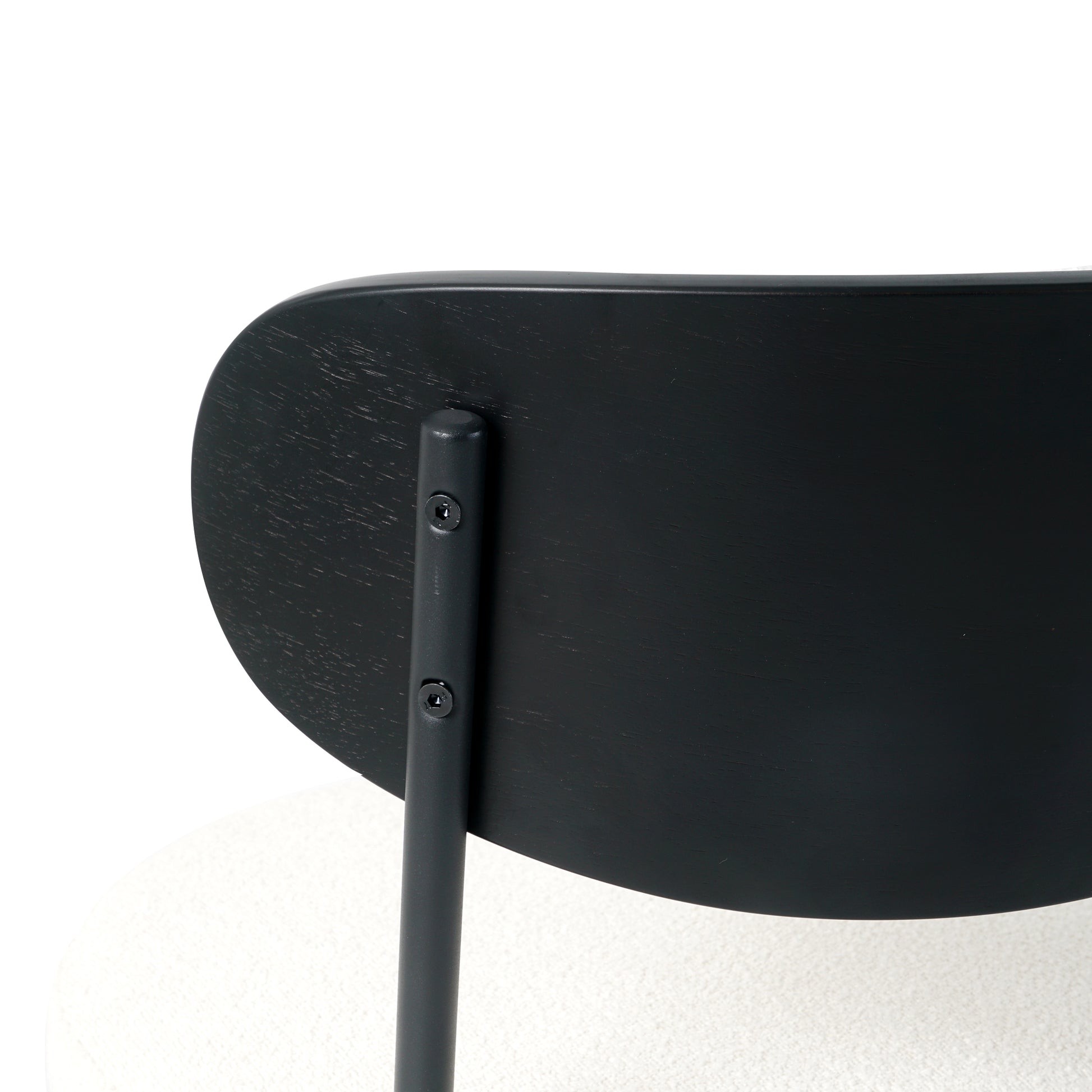 Modern Grey Simple Teddy Velvet Dining Chair Upholstered Chair Family Bedroom Stool Back Dressing, Black Round Table Set,Bentwood Covered With Ash Veneer Chair Back,Chair Black Metal Legs Set Of 5 Black Mdf