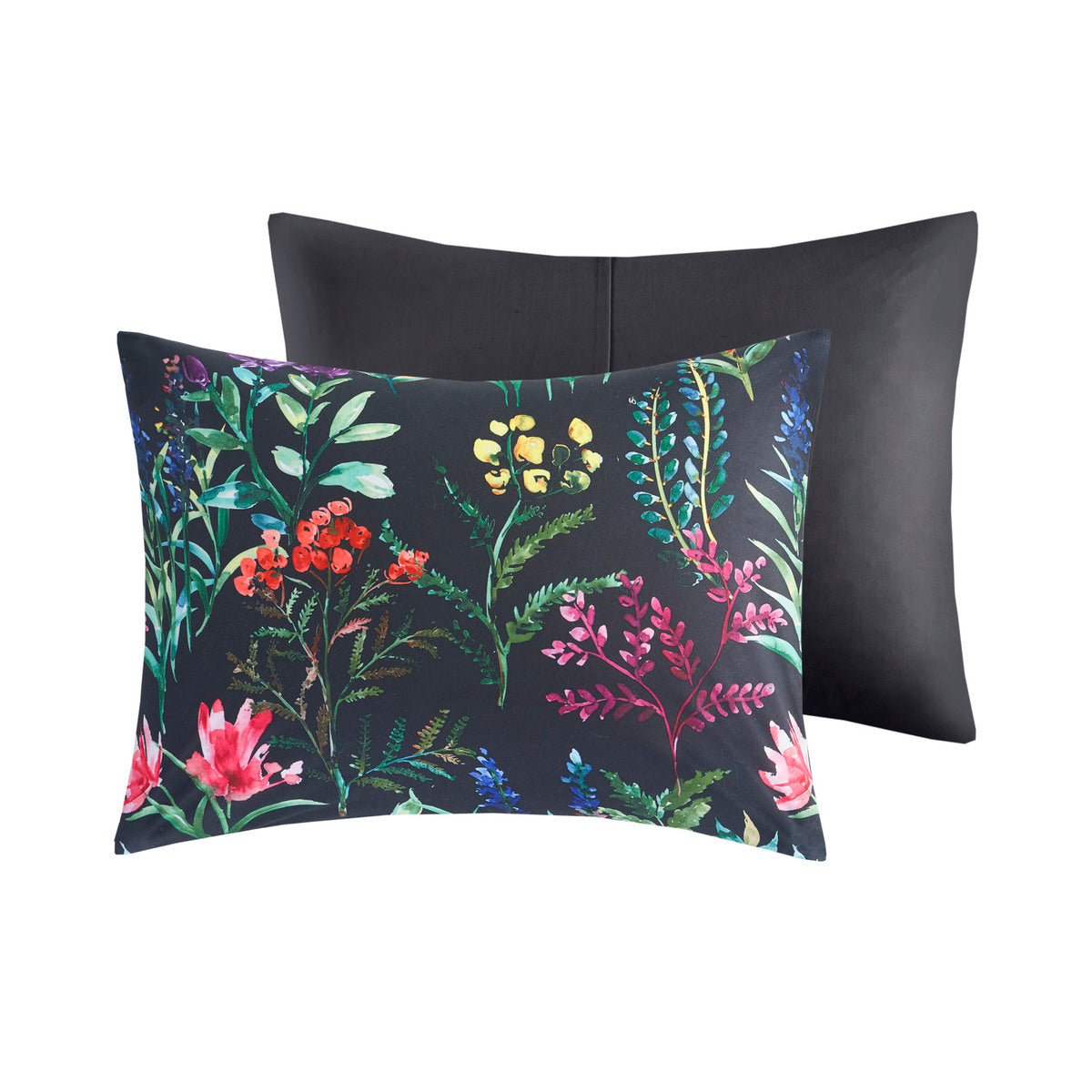 5 Piece Comforter Set Black King Cal King King Black Polyester