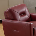 Mavis Leather Chair Red Memory Foam Genuine Leather