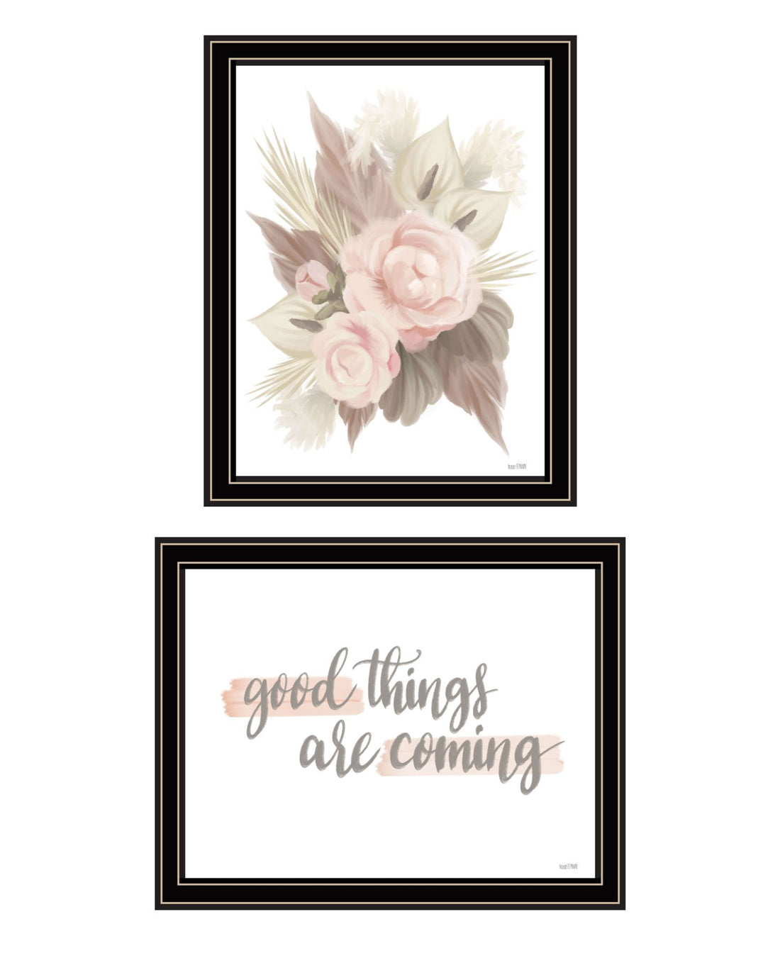 "Good Things Are Coming" Framed Wall Art For Living Room, Wall Art Print For Home Decor, Bedroom Wall Art By House Fenway Multicolor Wood Paper