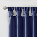 Twist Tab Lined Window Curtain Panel Only 1 Pc Panel Navy Polyester