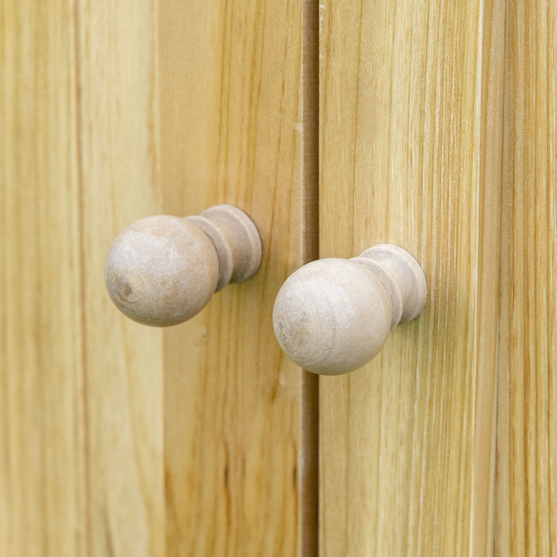 Outsunny Garden Storage Cabinet, Outdoor Tool Shed With Galvanized Top And Two Shelves For Yard Tools Or Pool Accessories, Natural Natural Wood Wood