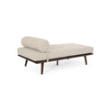 Chaise Lounge Beige Fabric