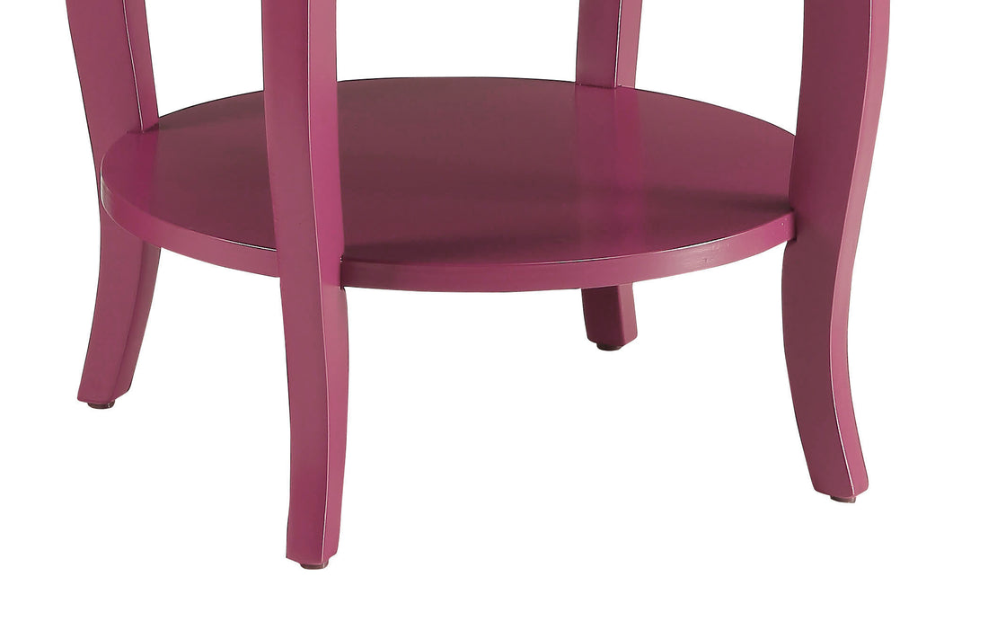 Aberta Accent Table, Purple Ac01228 Purple Wood