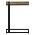 Accent Table, C Shaped, End, Side, Snack, Living Room, Bedroom, Brown Laminate, Black Metal, Contemporary, Modern Brown Mdf