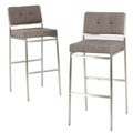 Barstool Light Grey Fabric