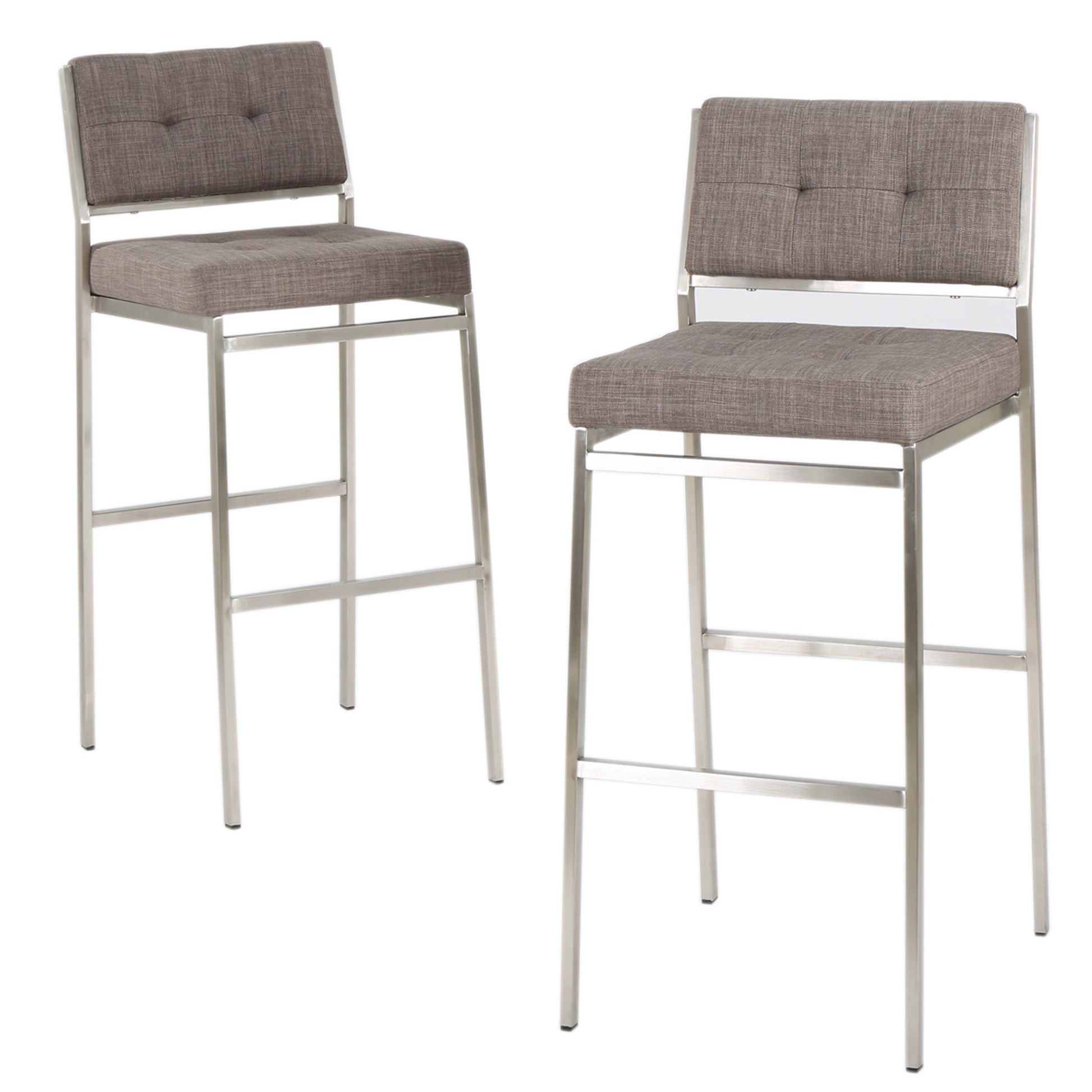 Barstool Light Grey Fabric