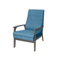 Accent Chair Blue Fabric