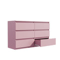 Pink Large 6 Drawers Chest Of Drawer Dressers Table Sliding Pink Drawer 5 Drawers & Above Bedroom Extra Deep Drawers 6 Corner Black Mdf