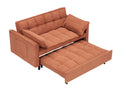 Folding Sofa Bed, Adjustable Back, Access Sofa, Recliner, Single Bed, Orange Orange Corduroy 2 Seat