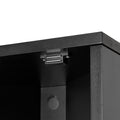 Multi Functional Corner Cabinet Tall Bathroom Storage Cabinet With Two Doors And Adjustable Shelves, Open Shelf, Black Black Mdf