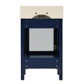 20 Inch Bathroom Vanity With Ceramic Sink Andstorage Ideal For Small Bathrooms Blue Bathroom Solid Wood Mdf