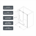 5476 Chrome Frameless One Fixed And One Shifted Shower Door, 70Mm 304 Stainless Steel Large Pulleys With Adjustable Soft Closing Function,With Nano Easy Cleaning And Stick Explosion Proof Menbrance Chrome Bathroom American Design,Minimalist Glass Metal