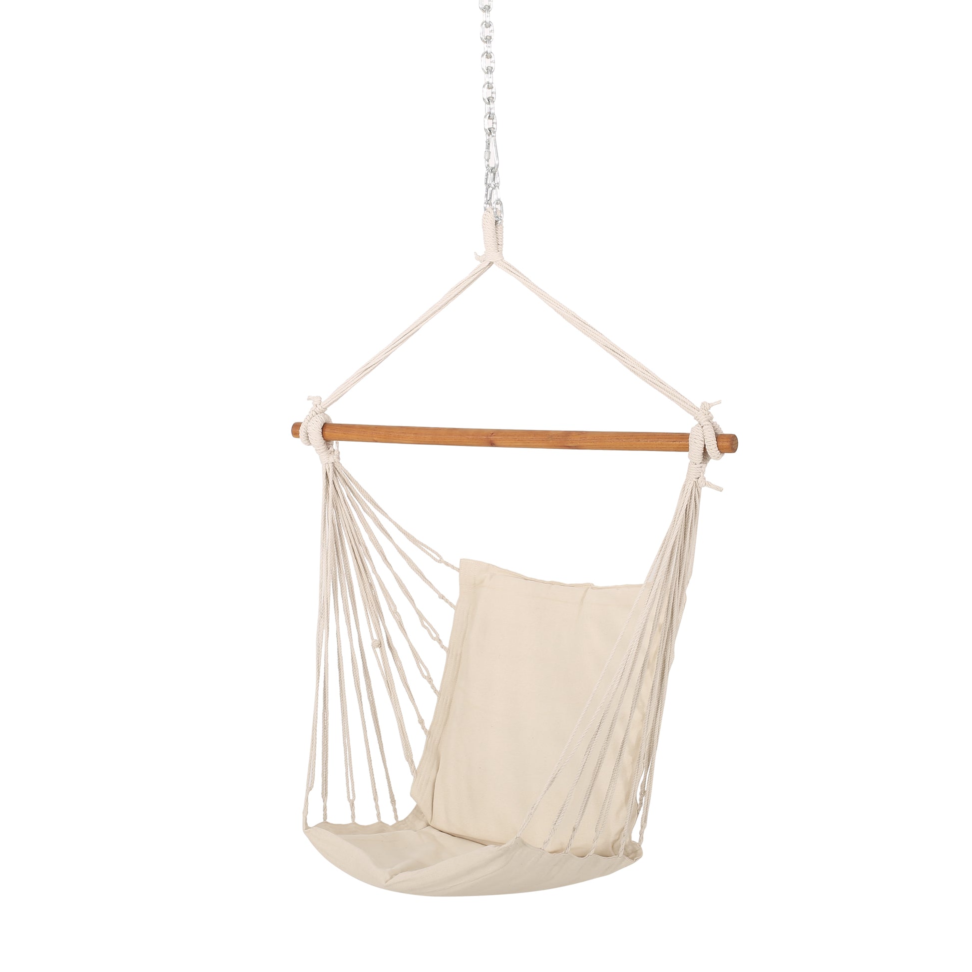 Griffith Hanging Chair Fabric Only Cream Cream Wood Fabric