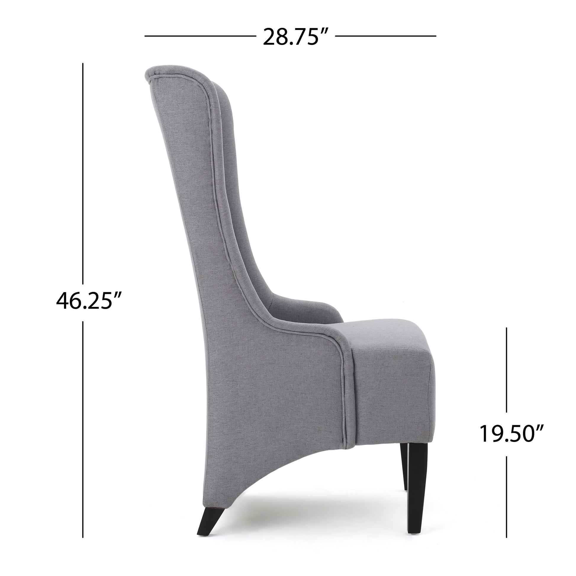 Dining Chair Light Grey Fabric