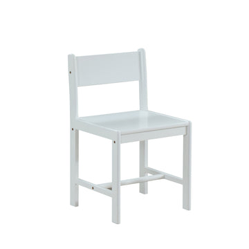 White Open Back Kids Chair White Bedroom Wood Metal