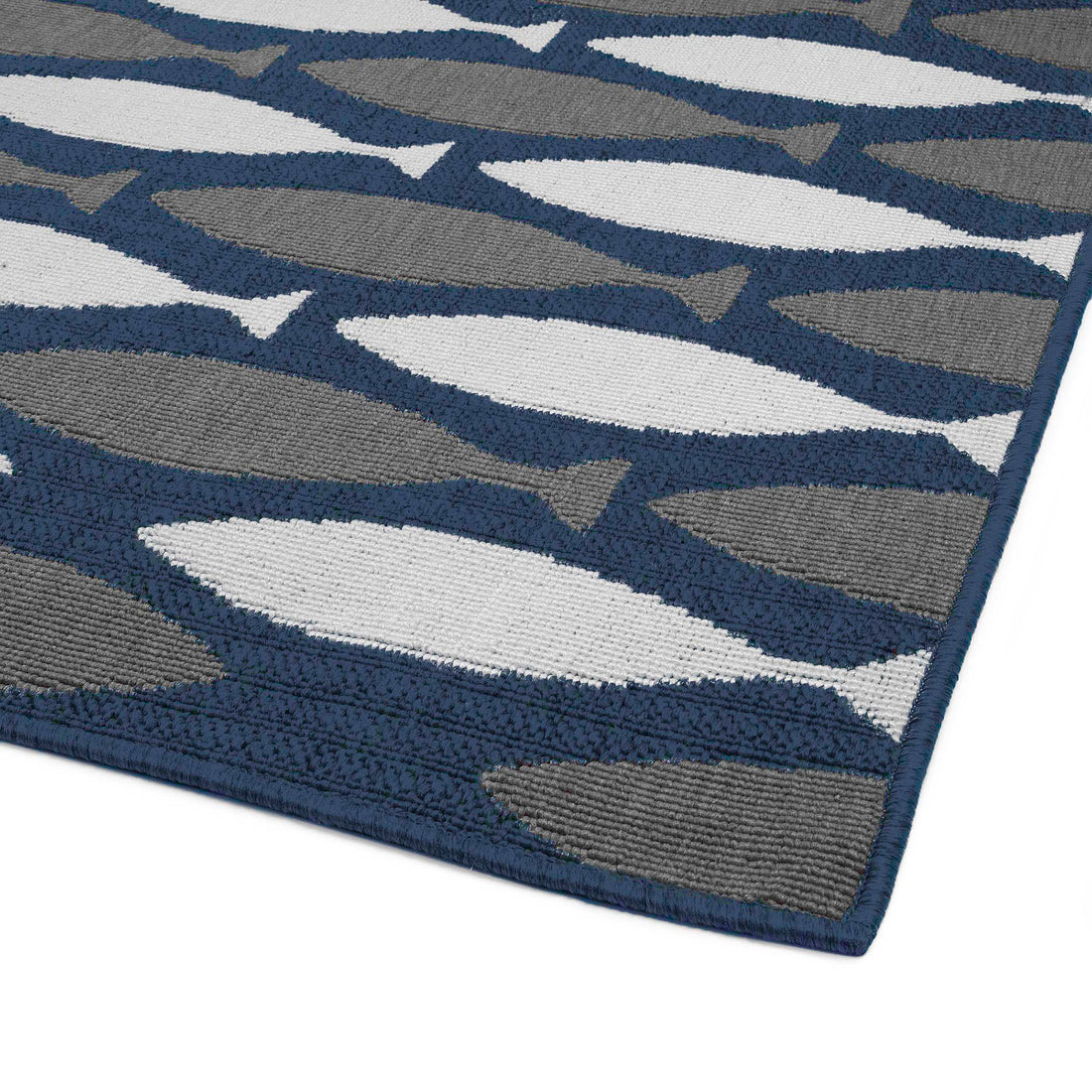 Contemporary, Transitional, Animal Print, Nautical, Textured 1'9" X 3' Rectangle Throw Rug Grey Polypropylene