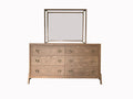 Mirror In Latte Finish Light Brown Solid Wood Mdf Glass