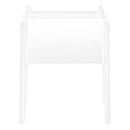 Accent Table, Side, End, Nightstand, Lamp, Living Room, Bedroom, White Laminate, White Metal, Contemporary, Modern White Metal