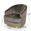Arm Chair Grey Velvet