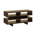 Contemporary Tv Console With Open Storage, Brown Brown Particle Board