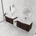 82 Inch Soft Close Doors Bathroom Vanity With Sink, A Small Storage Shelves, 36