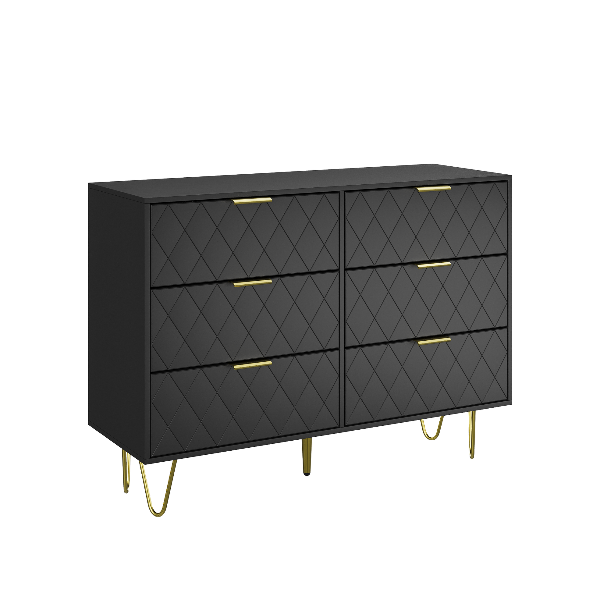 Modern Black 6 Drawers For Bedroom, Small Size Modern 6 Drawer Dresser Modern Black 6 Drawers For Bedroom, Small Size Modern 6 Drawer Dresser