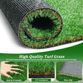 4Ftx10Ft Outdoor Artificial Grass Runner Rug, Thick Realistic Fake Grass Roll Decor Patio Balcony Garden Lawn, Dog Pets Turf Drain Mat, 1.38