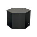 47.24'' Hexagonal Coffee Table Side Table Nightstand Burmese Sumac 2Pcs Black Brown Mdf