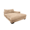 Bella Tan Corduroy U Shaped 3 Piece Sectional Tan Wood Corduroy 3 Seat