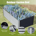 8X4X2 Ft Galvanized Raised Garden Bed, Outdoor Planter Garden Boxes Large Metal Planter Box For Gardening Vegetables Fruits Flowers,Silver Silver Garden & Outdoor Steel