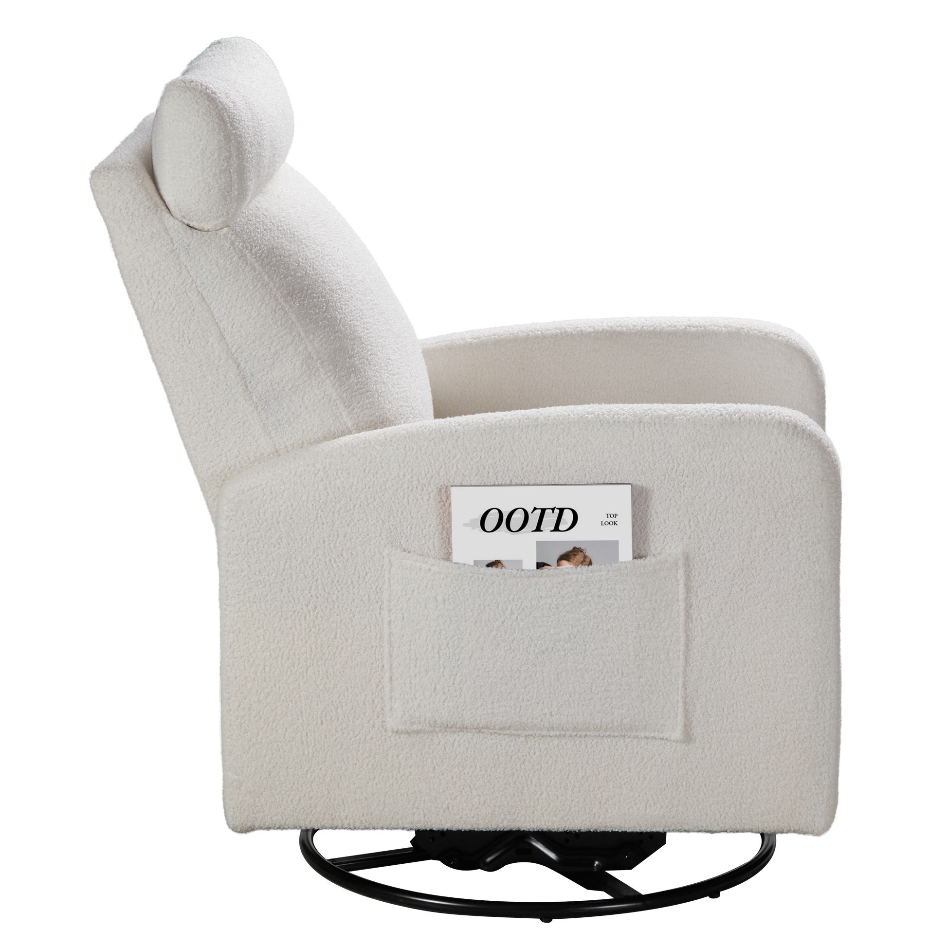 Swivel Upholstered Manual Recliner Chair Theater Recliner Sofa 360 Degree Nursery Glider Rocker For Living Room, Beige Beige Velvet Velvet 1 Seat